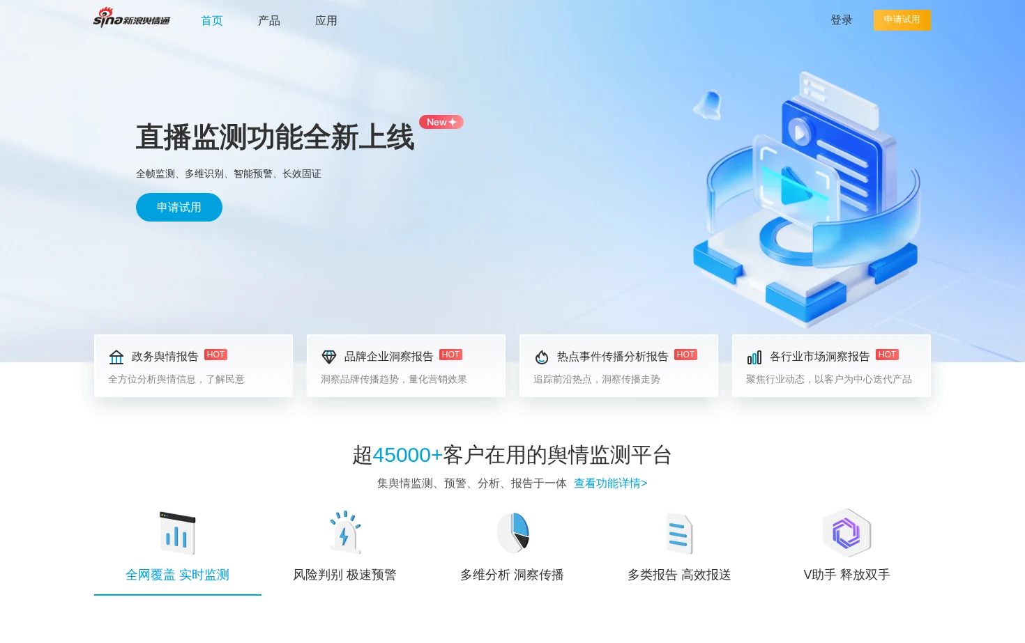 新浪舆情通 页面快照
